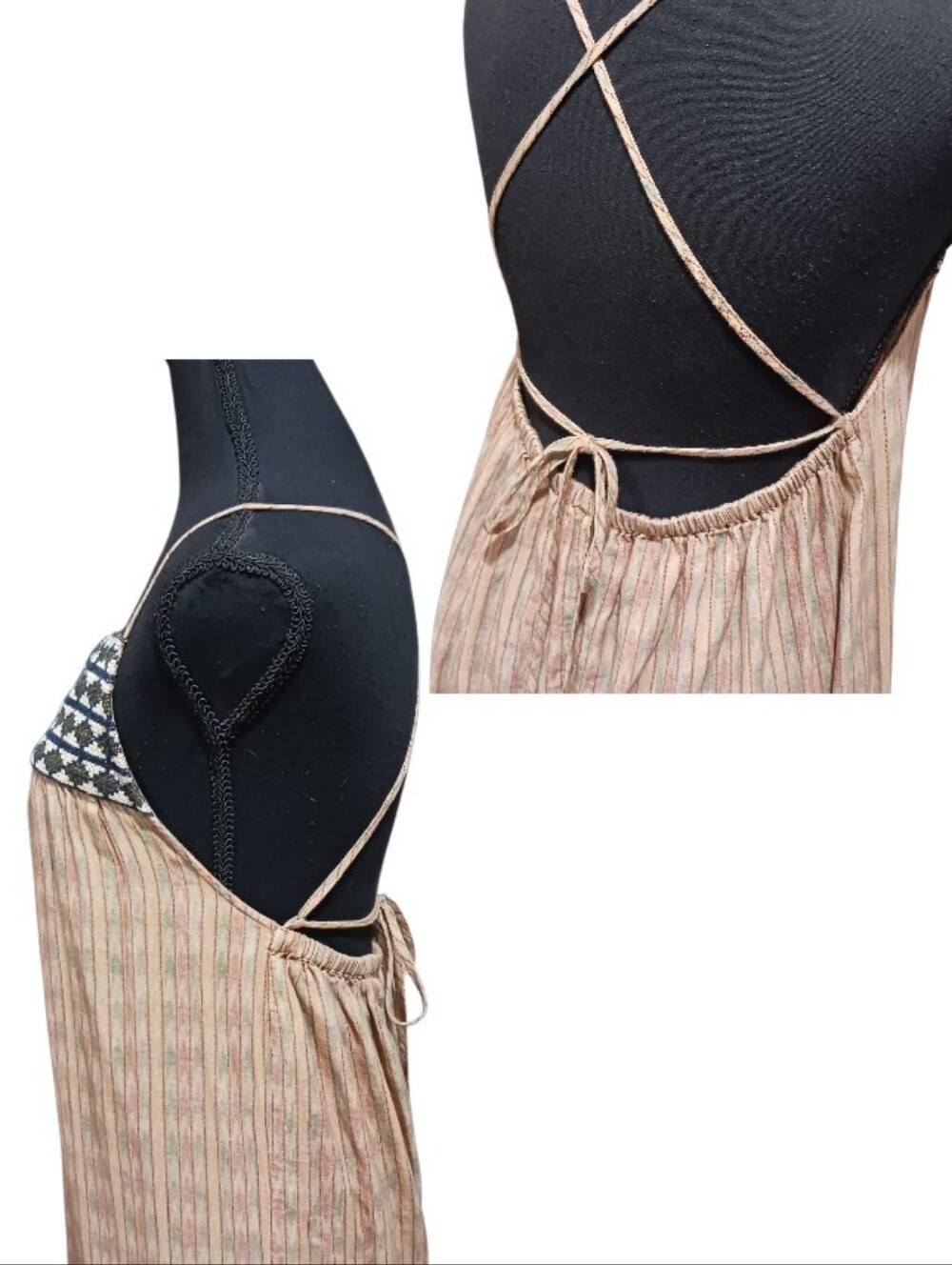 Sundance Yemi Tie Back Strap Vintage Inspired Wide Leg Jumpsuit - Picture 7 of 11